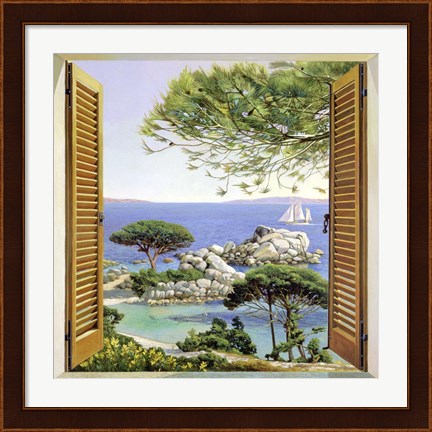 Framed Finestra sul Mediterraneo Print
