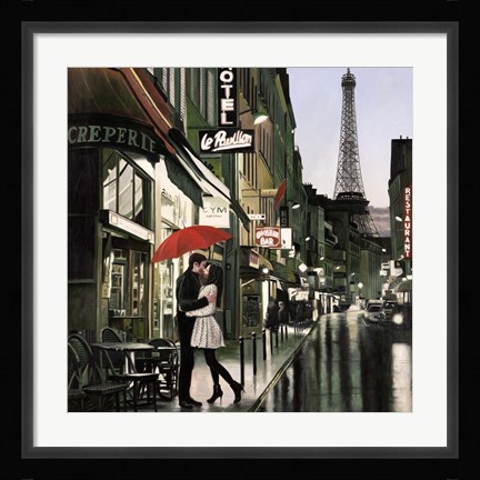 Framed Romance in Paris Print