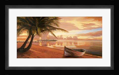 Framed Tramonto ai Tropici Print