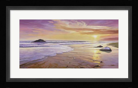 Framed Tramonto sul Mare Print