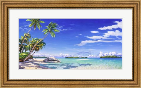 Framed Spiaggia Tropicale Print