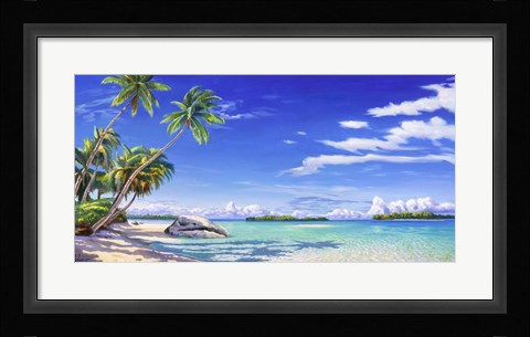 Framed Spiaggia Tropicale Print