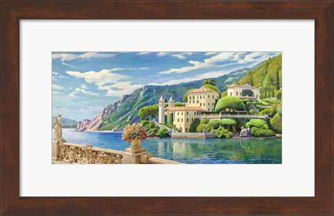 Framed Villa sul Lago Print