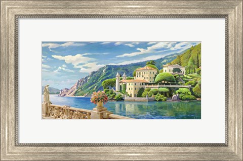 Framed Villa sul Lago Print