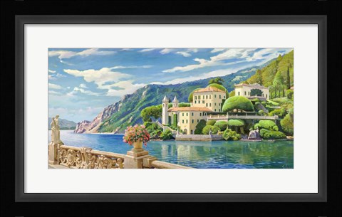 Framed Villa sul Lago Print