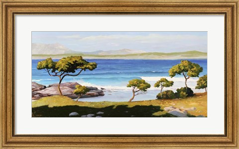 Framed Spiaggia del Mediterraneo Print