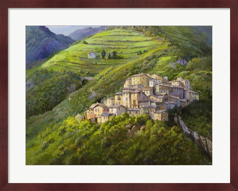 Framed Villaggio sui Monti Print