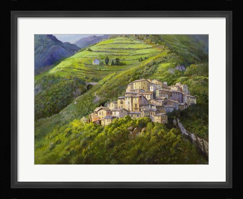Framed Villaggio sui Monti Print