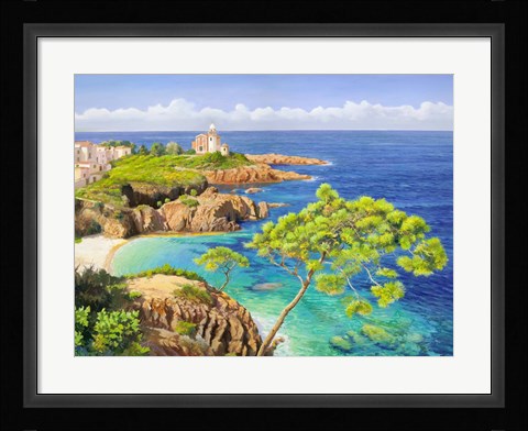 Framed Costa del Mediterraneo Print
