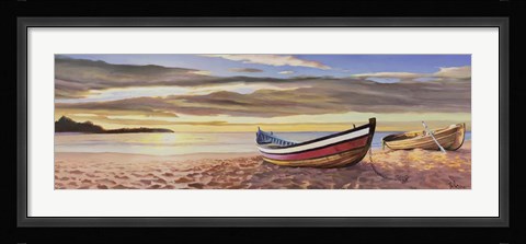 Framed Alba sulla Spiaggia Print