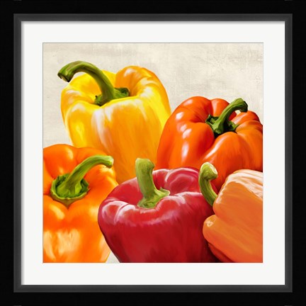 Framed Peppers Print