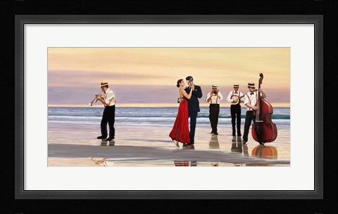 Framed Romance on the Beach Print