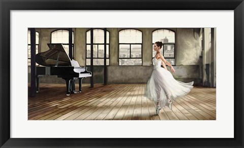 Framed Dim Light Ballerina Print