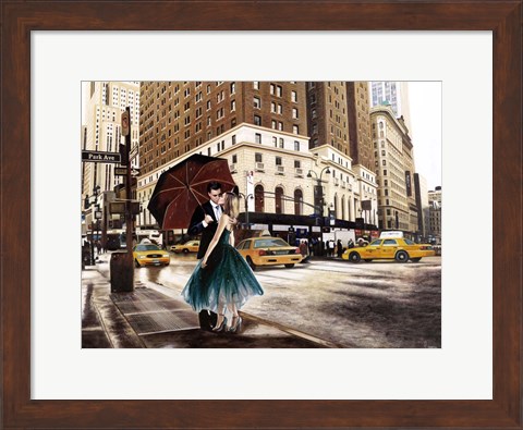 Framed Kiss in Park Avenue Print