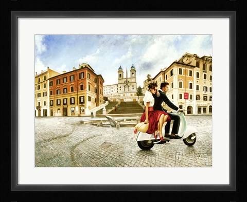 Framed Lovers in Rome Print