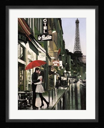 Framed Romance in Paris (Detail) Print
