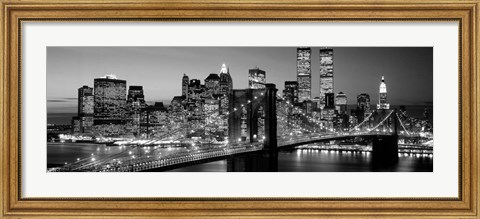 Framed Brooklyn Bridge to Manhattan Print