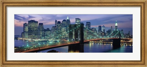 Framed Brooklyn Bridge and Skyline Print