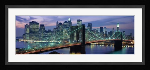 Framed Brooklyn Bridge and Skyline Print