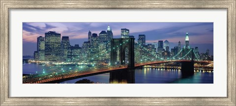 Framed Brooklyn Bridge and Skyline Print