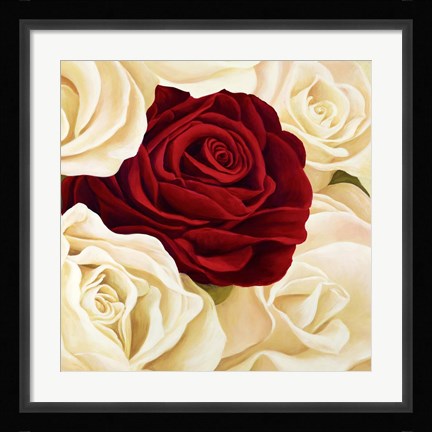 Framed Rose Composition (Detail) Print