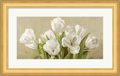 Framed Tulipani Bianchi Print