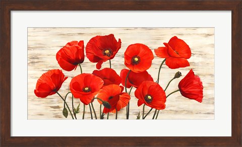 Framed French Poppies Print