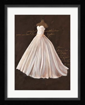 Framed Dressed in White II Print