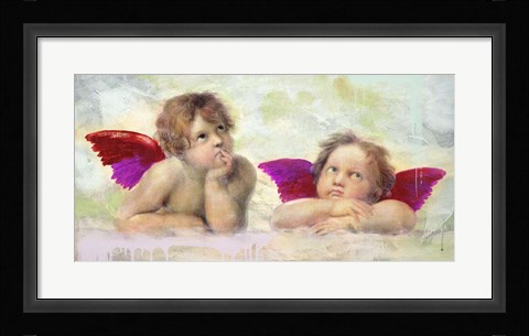 Framed Raphael's Putti 2.0 Print
