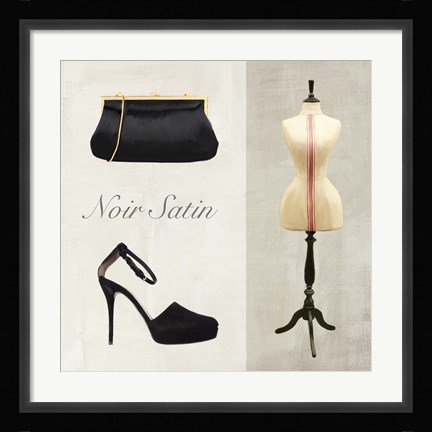Framed Noir Satin Print