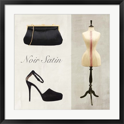 Framed Noir Satin Print