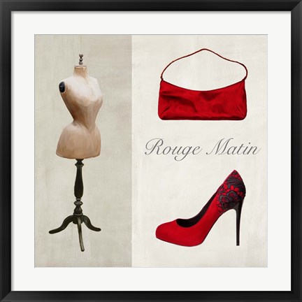 Framed Rouge Matin Print