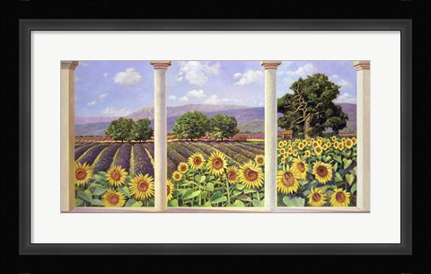 Framed Finestra sui Girasoli Print