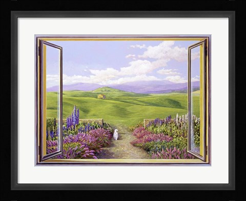 Framed Paesaggio Toscano Print