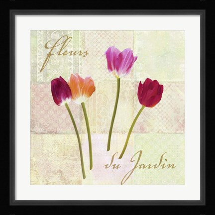 Framed Fleurs du Jardin Print