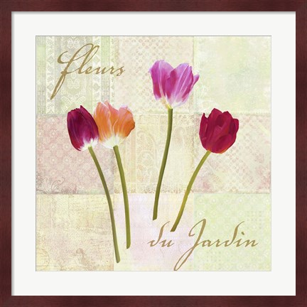 Framed Fleurs du Jardin Print