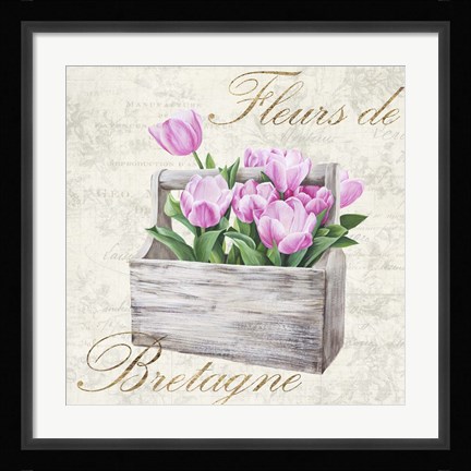Framed Fleurs de Bretagne Print
