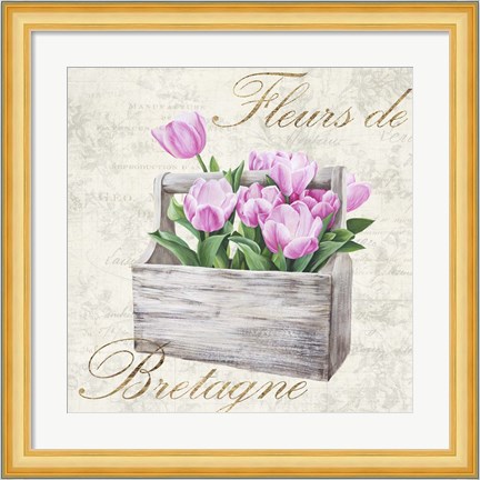 Framed Fleurs de Bretagne Print