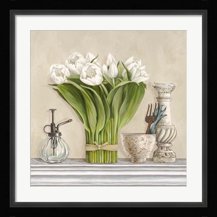 Framed Memoires du Jardin II Print