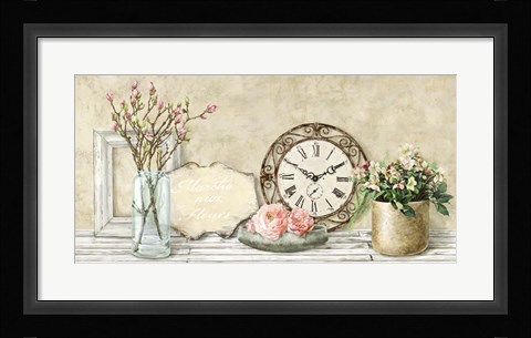 Framed Mon Jardin I Print