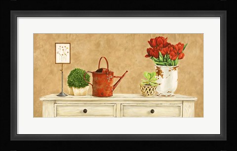 Framed Mon Jardin II Print