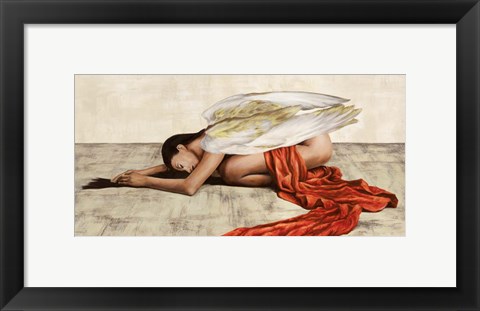 Framed Reclined Angel (Detail) Print