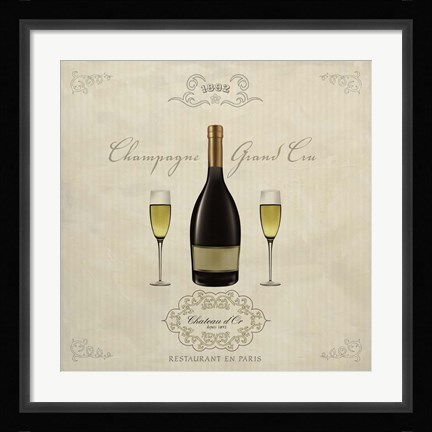Framed Champagne Grand Cru Print