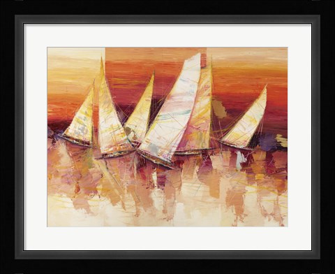 Framed Vele all'Orizzonte (Detail) Print