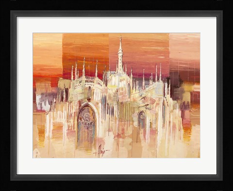 Framed Milano al Tramonto Print