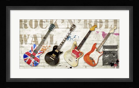 Framed Rock and Roll Wall Print