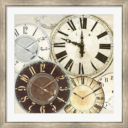 Framed Timepieces II Print