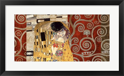 Framed Kiss (Pewter) Print