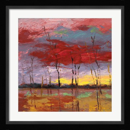 Framed Tramonto sul Bosco I Print