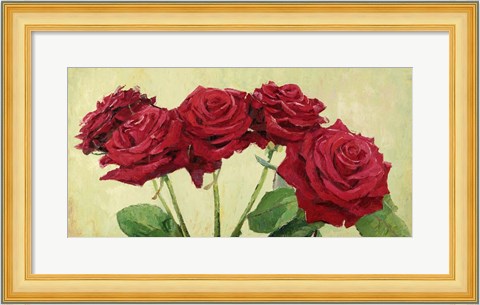 Framed Rose Rosse Print